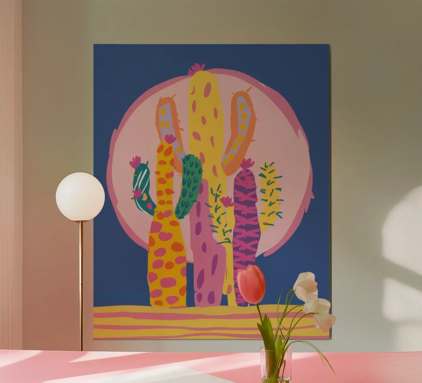 Lunar Cactus Garden Poster von Frosh Pallete