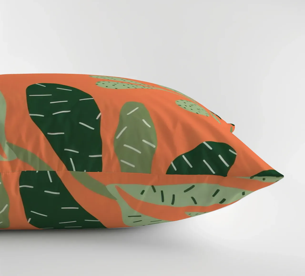 Orange Leaf Canopy decorative cushion by Solar Paint