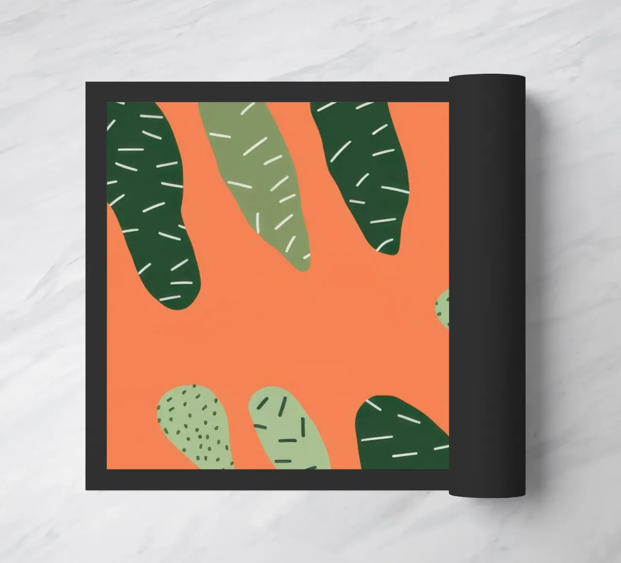 Orange Leaf Canopy doormat by Solar Paint