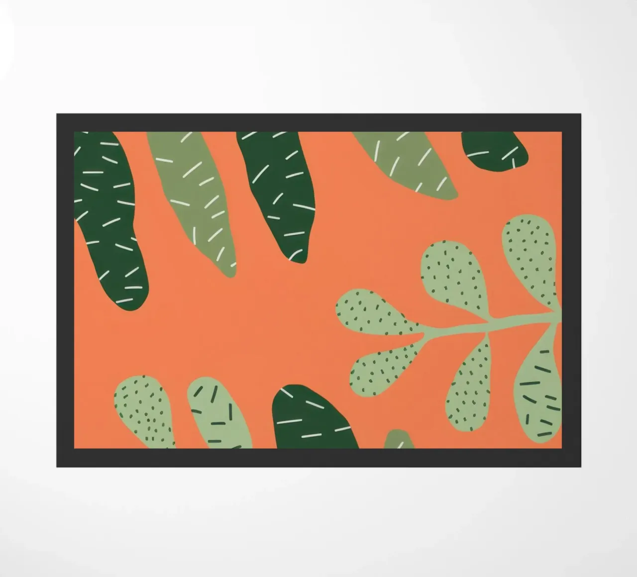 Orange Leaf Canopy doormat by Solar Paint
