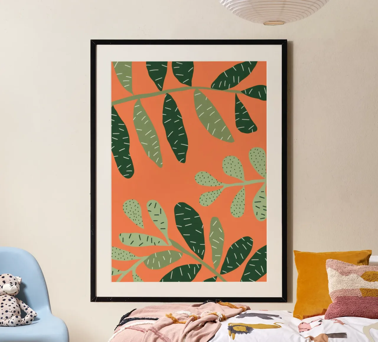Orange Leaf Canopy poster by Solar Paint