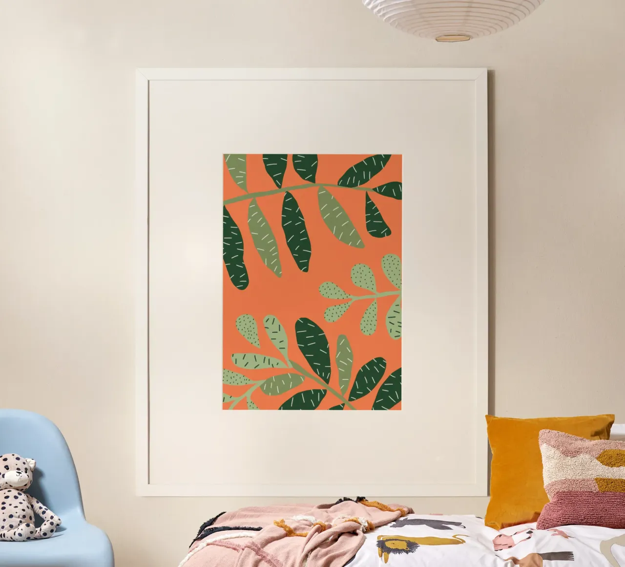 Orange Leaf Canopy poster by Solar Paint