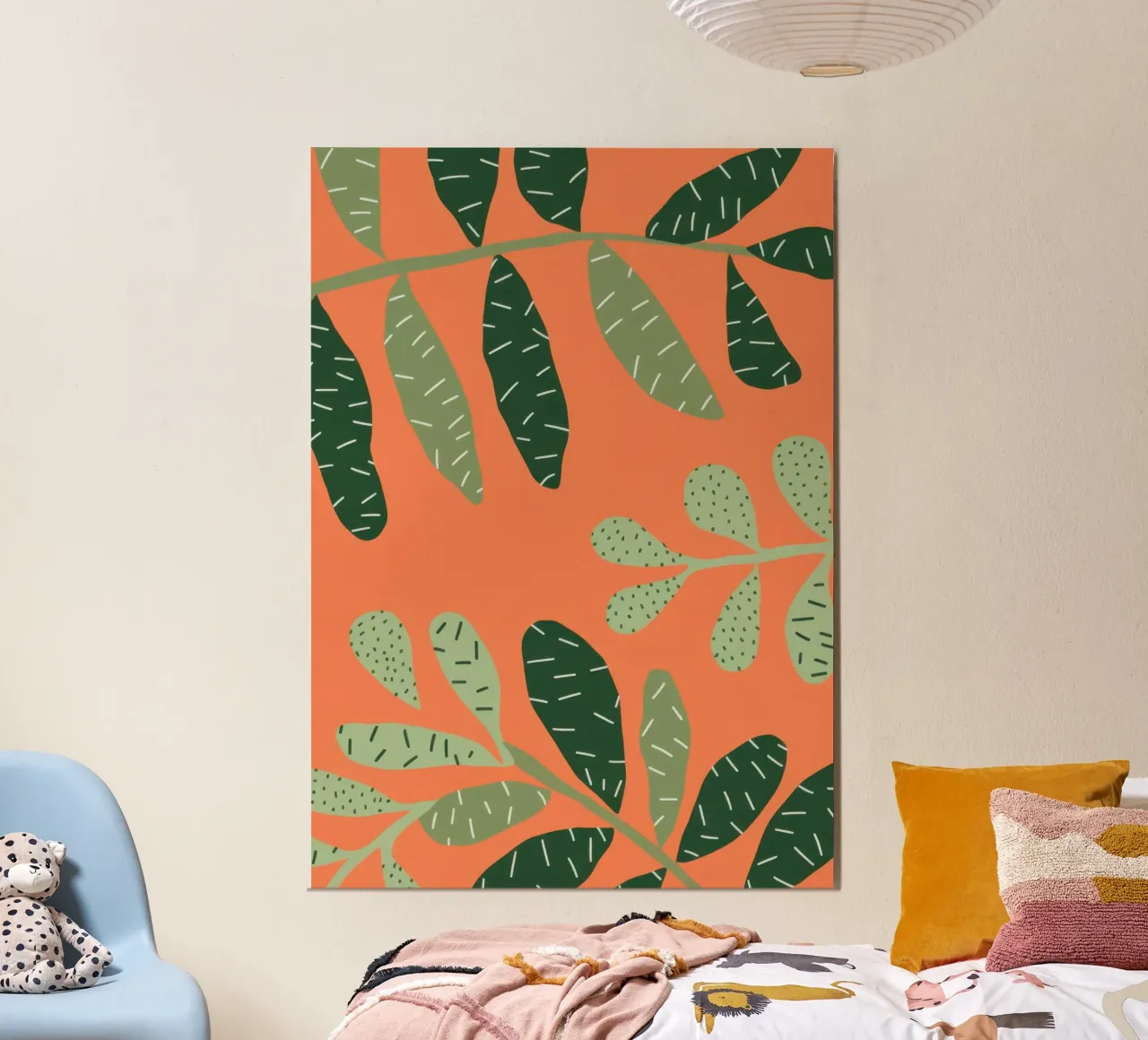 Orange Leaf Canopy poster by Solar Paint