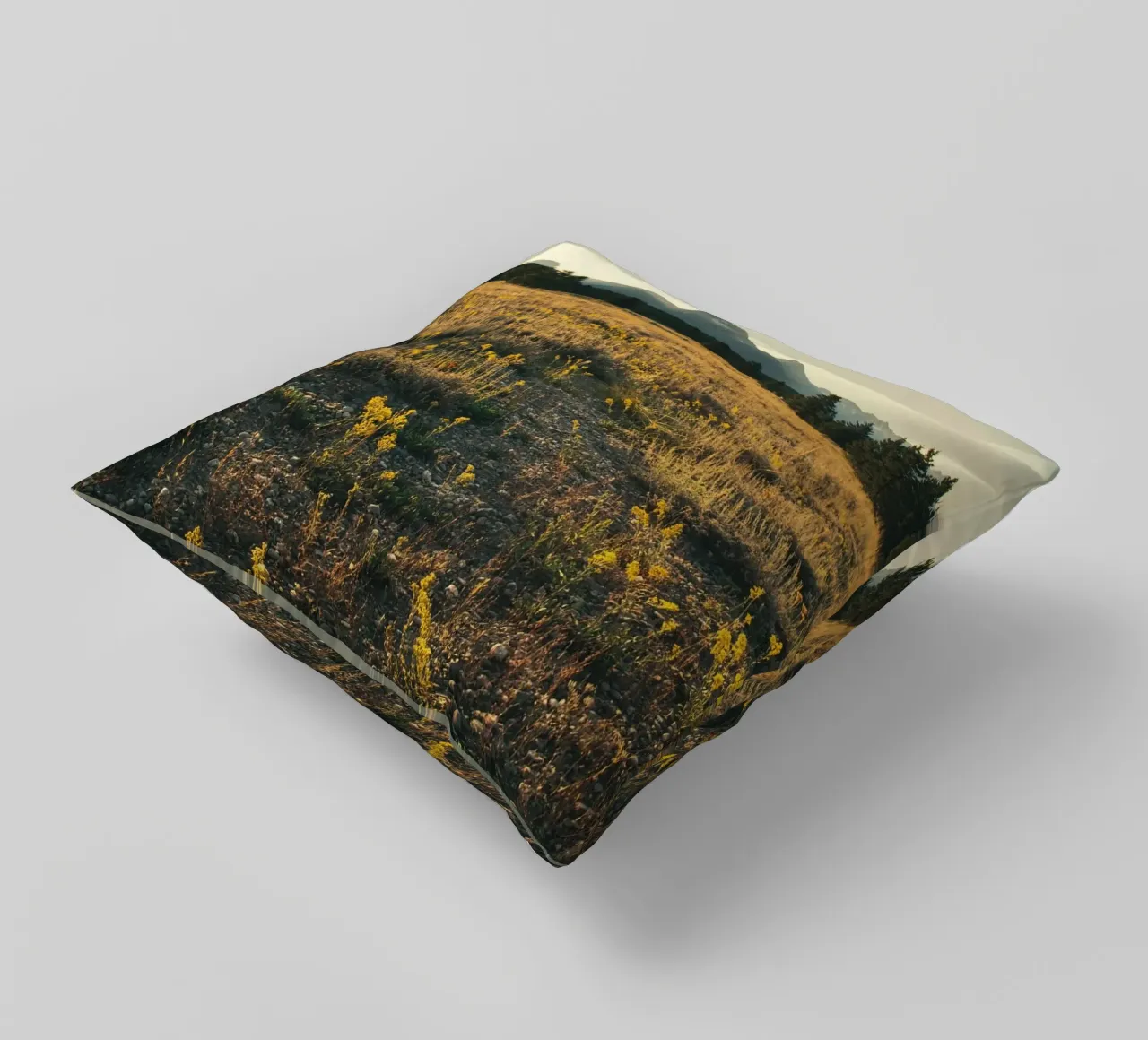 mountains meadow decorative cushion by cofa home