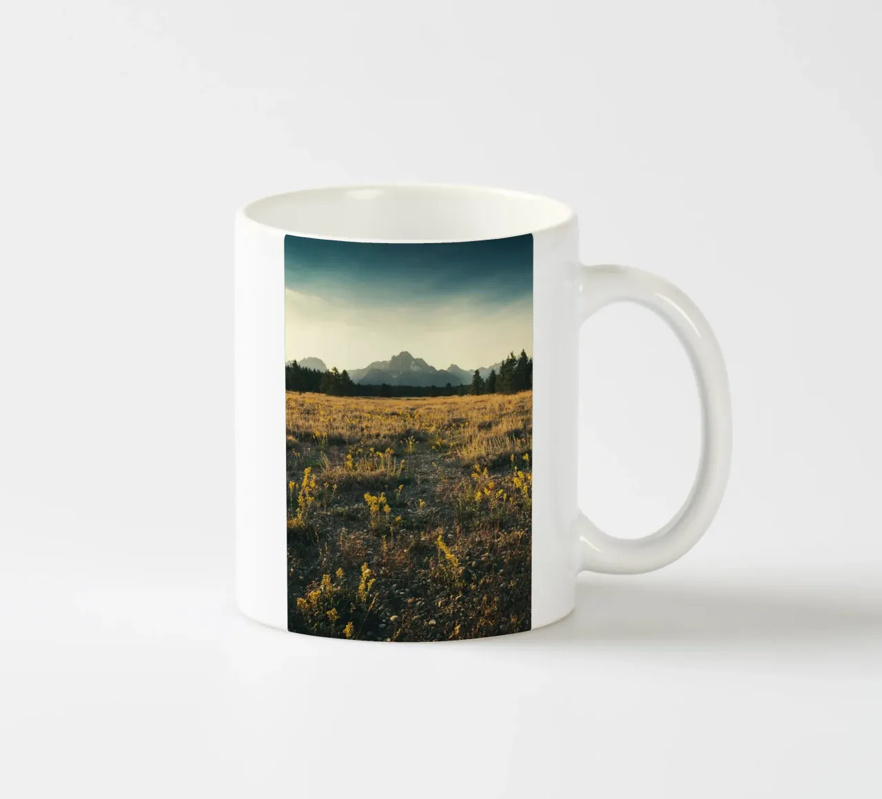 mountains meadow ceramic mug by cofa home