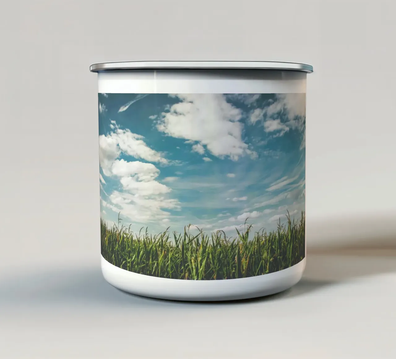 skyline horizon green foliage tazza in smalto da Horsire