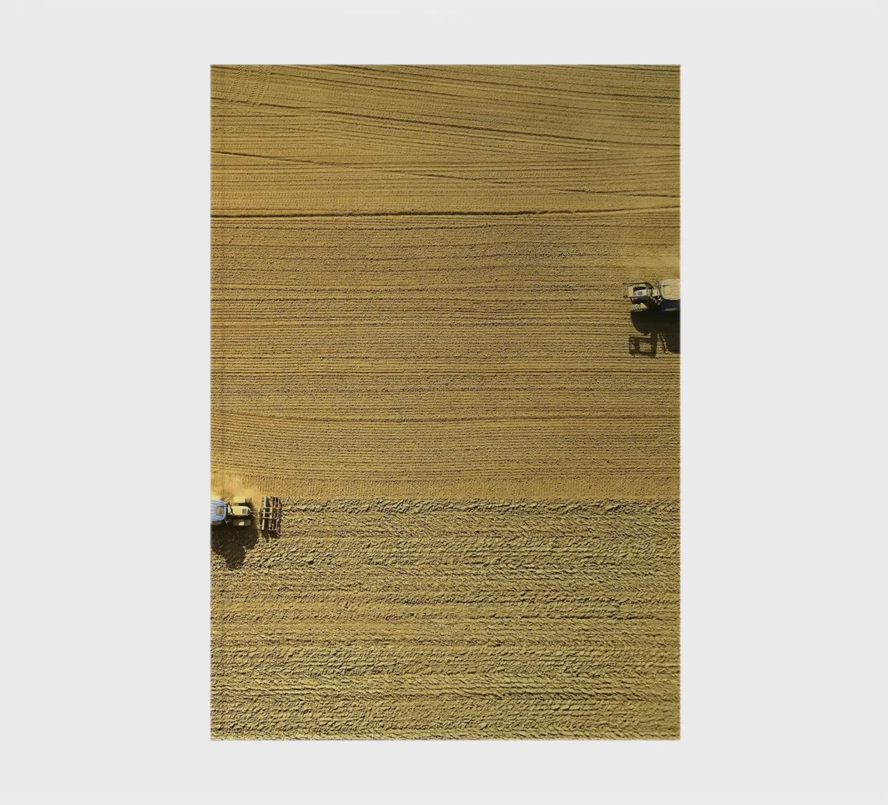 plowed field aerial view notebook by cofa home