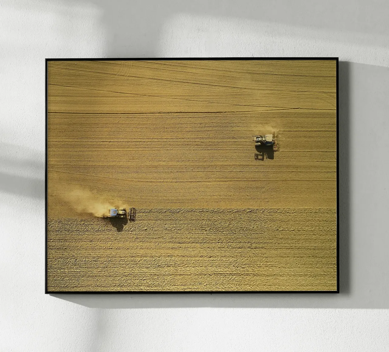 plowed field aerial view plexiglass da cofa home