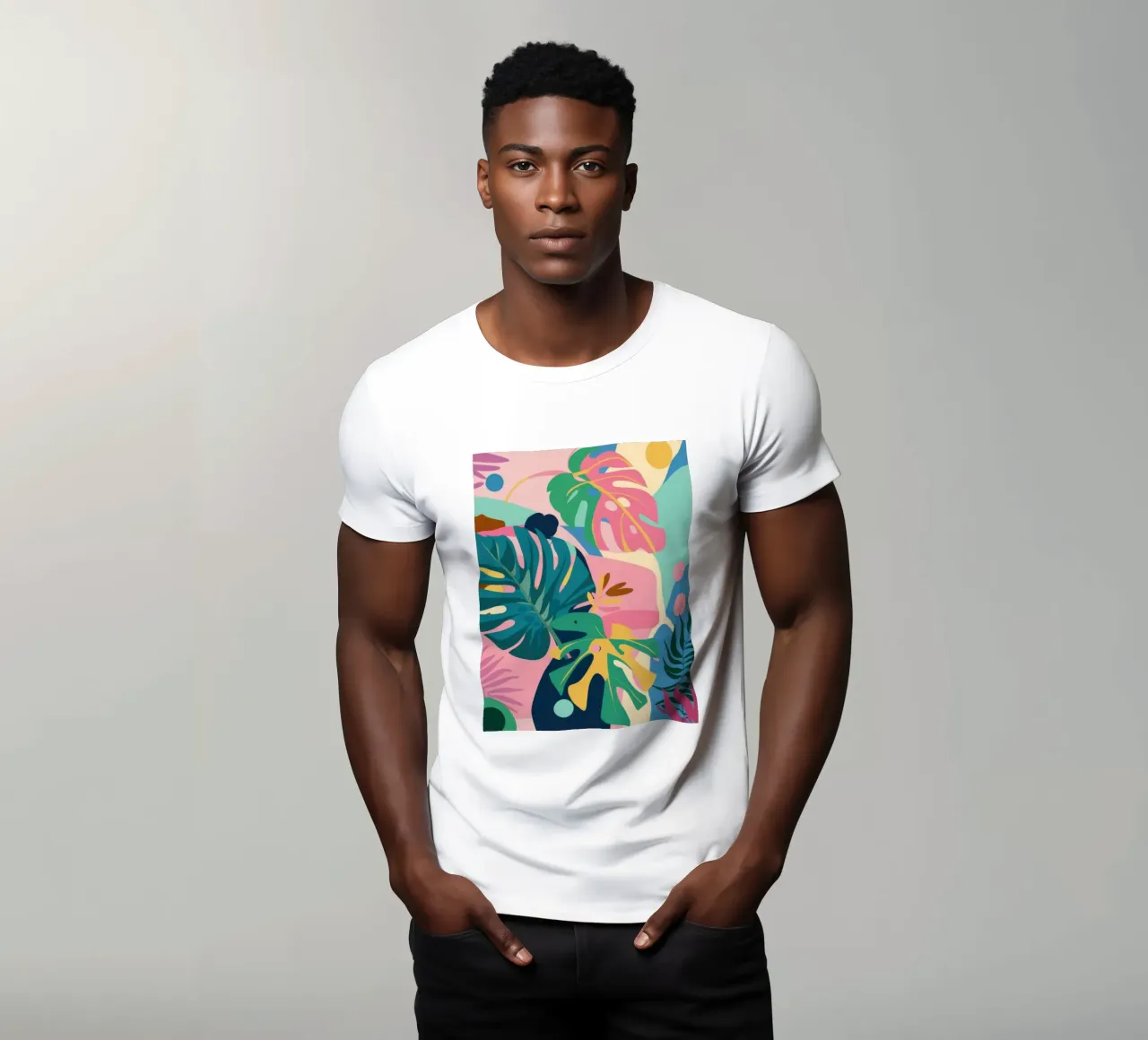 Pastel Jungle Haze t-shirt by Solar Paint