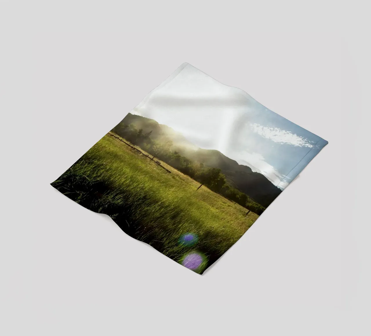 daytime meadow nature scene coperta in pile da cofa home