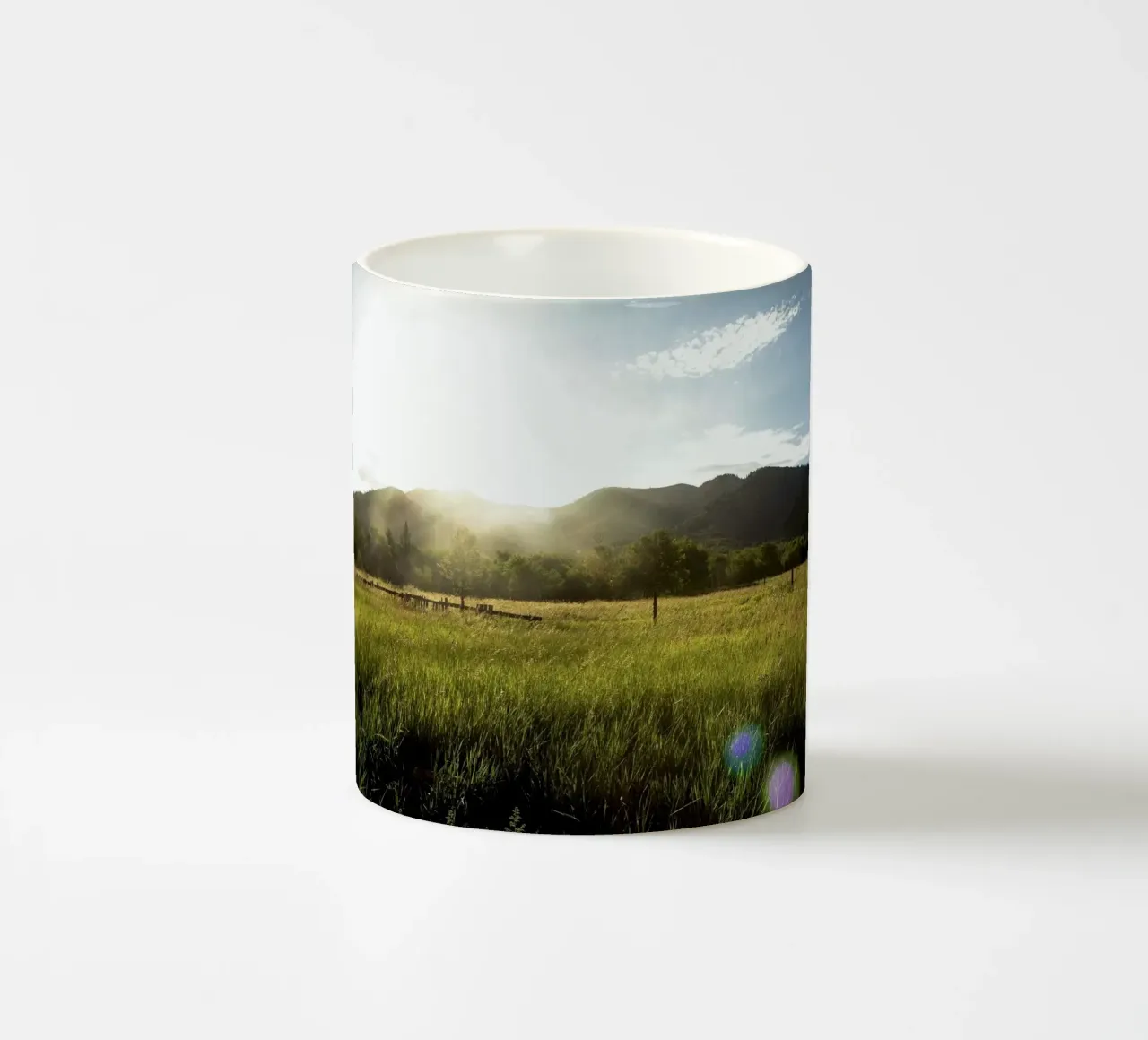 daytime meadow nature scene tazza in ceramica da cofa home