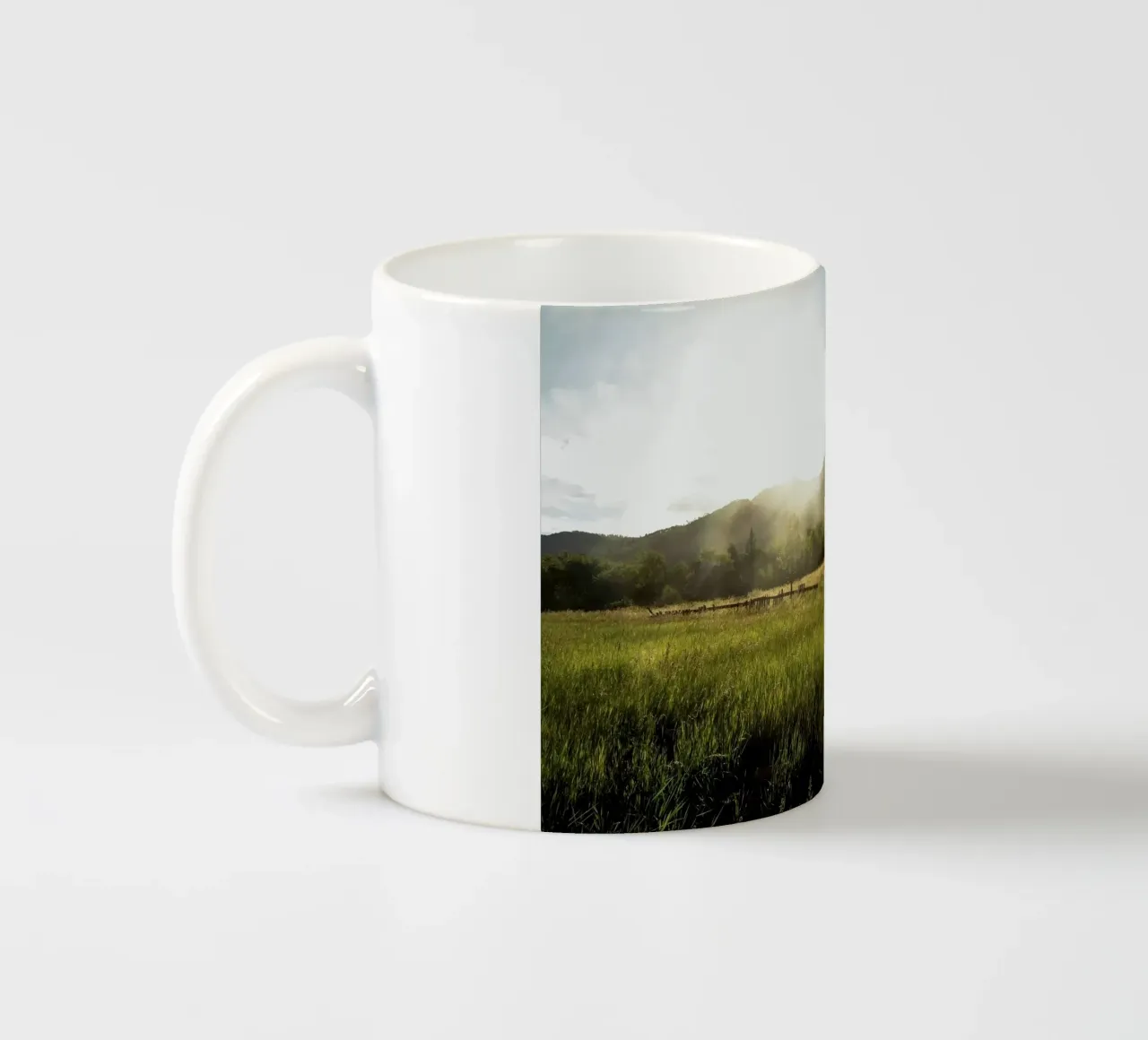 daytime meadow nature scene tazza in ceramica da cofa home