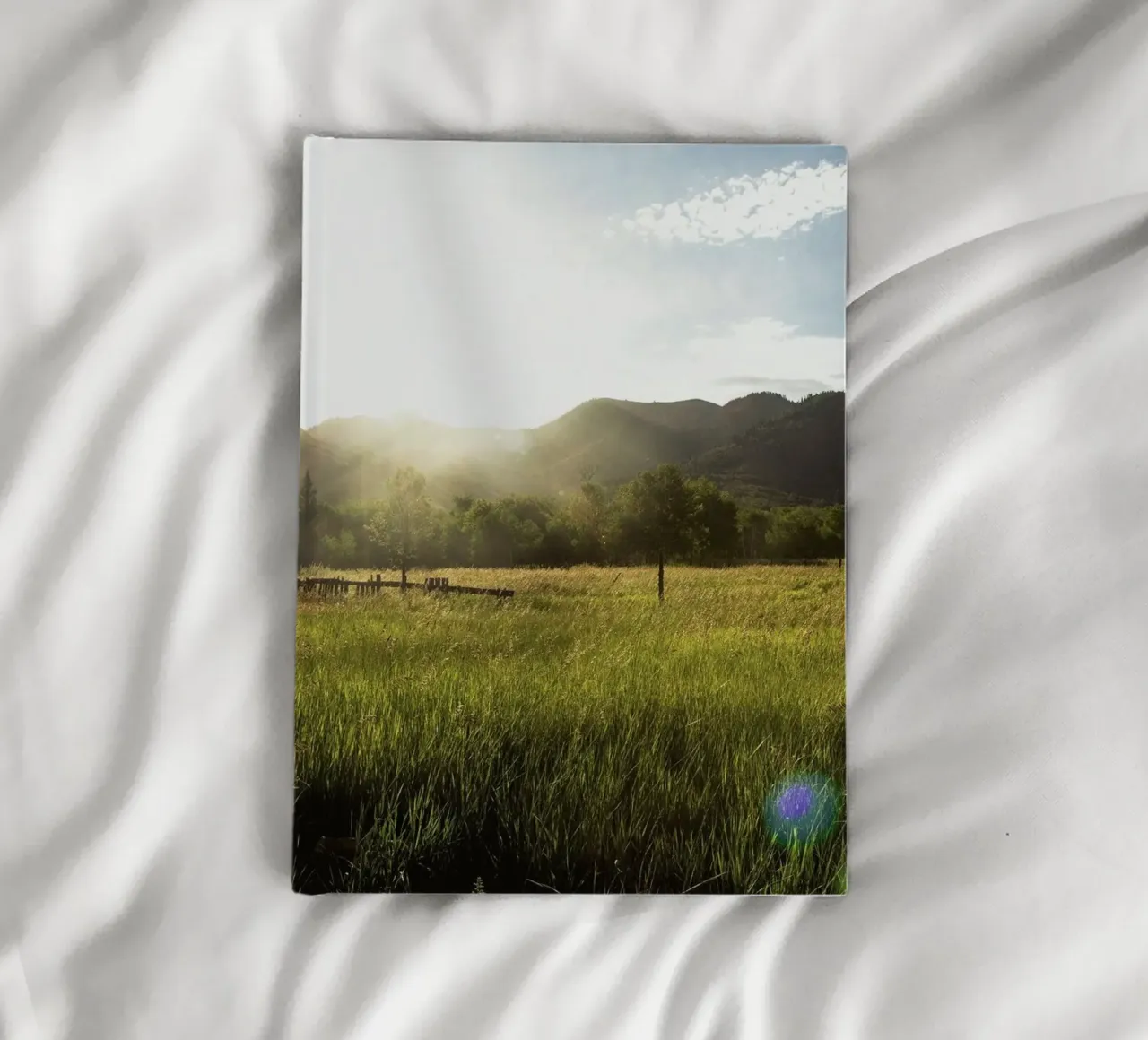 daytime meadow nature scene notebook by cofa home