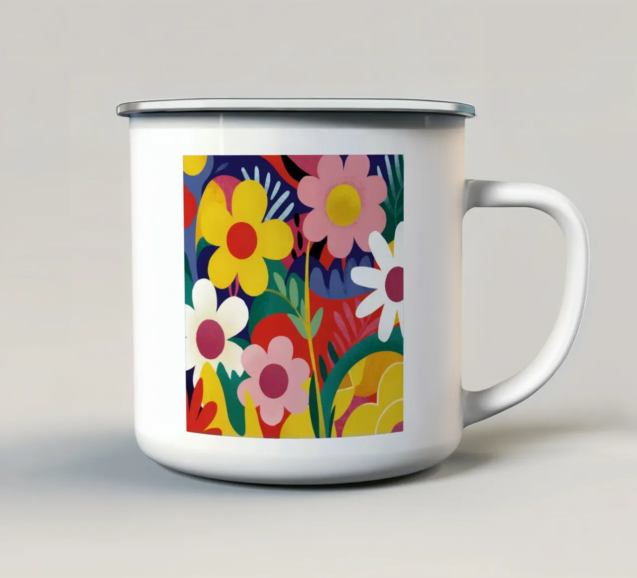 Semplice gioia floreale tazza in smalto da Frosh Pallete