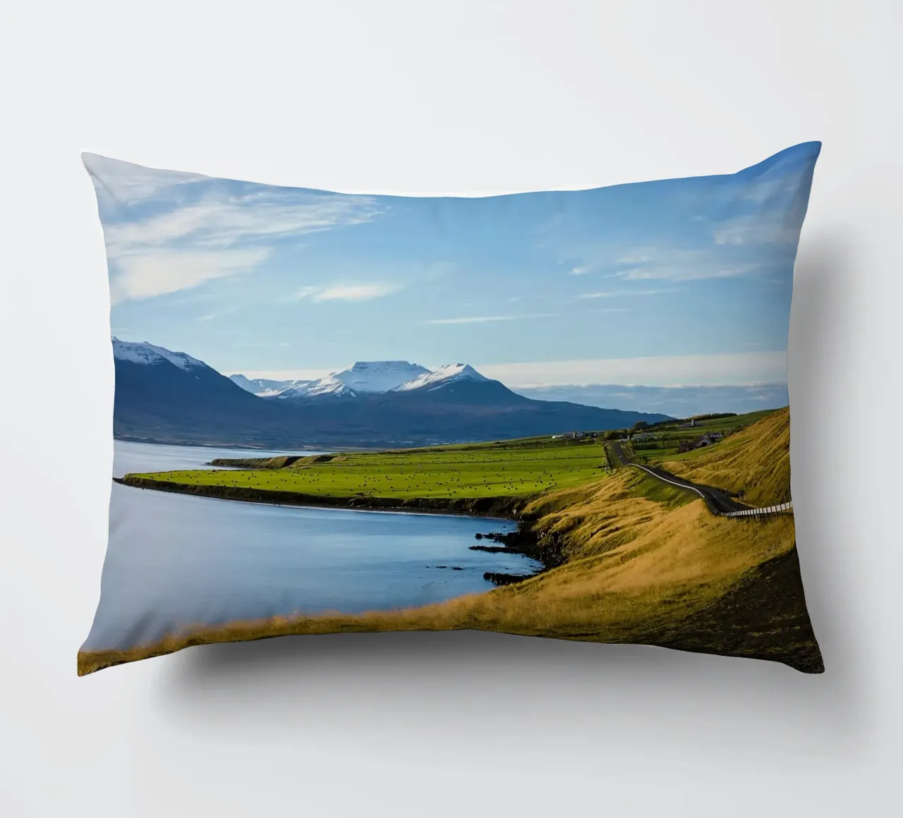 horizon snowcapped cuscino da cofa home