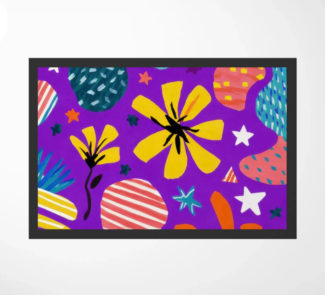 Electric Garden Party doormat by Solar Paint