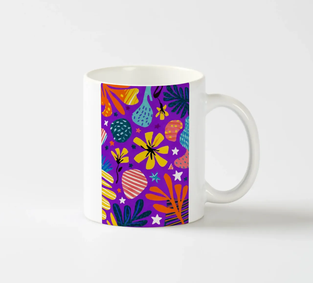 Electric Garden Party ceramic mug by Solar Paint