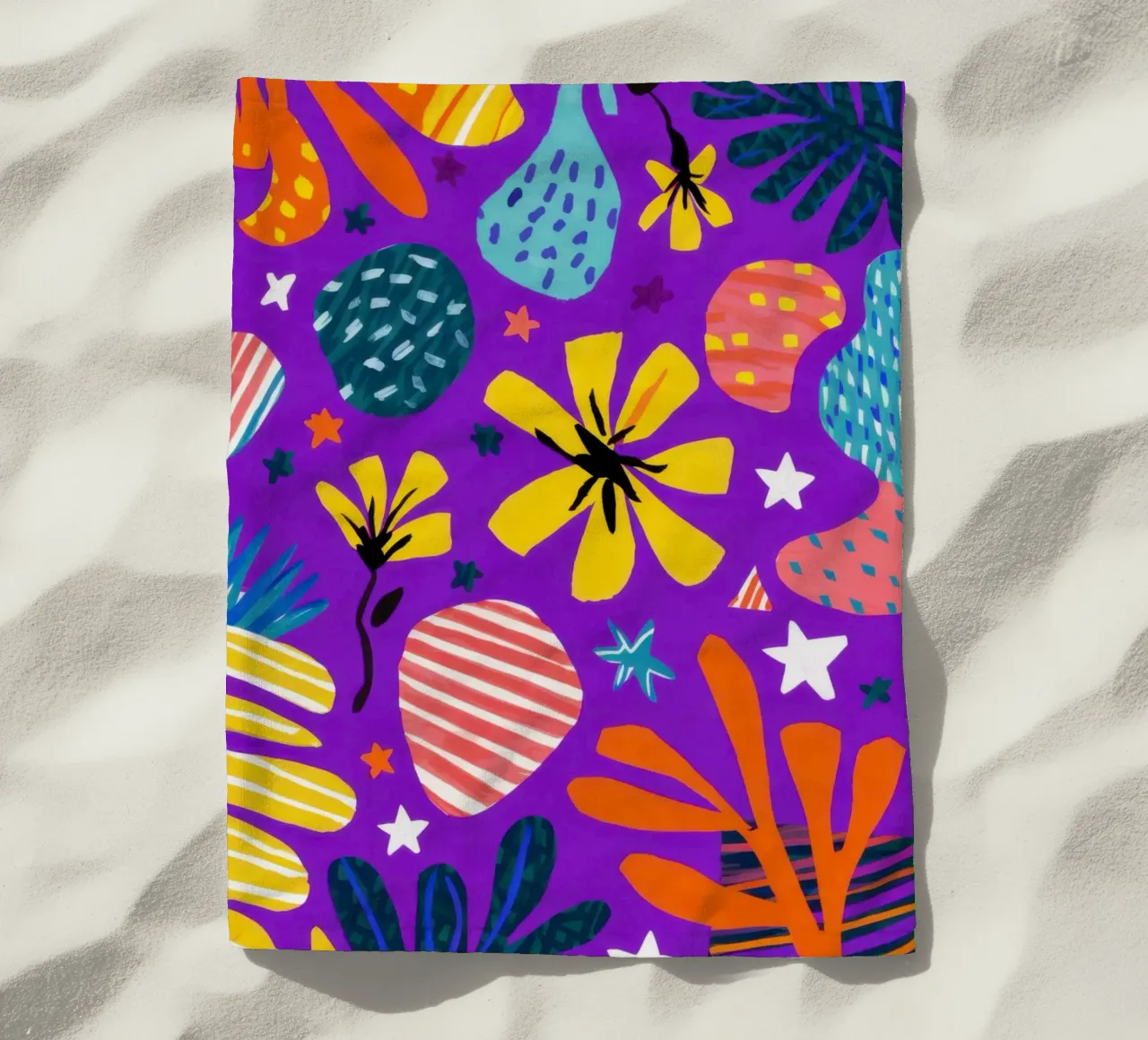 Electric Garden Party beach towel by Solar Paint