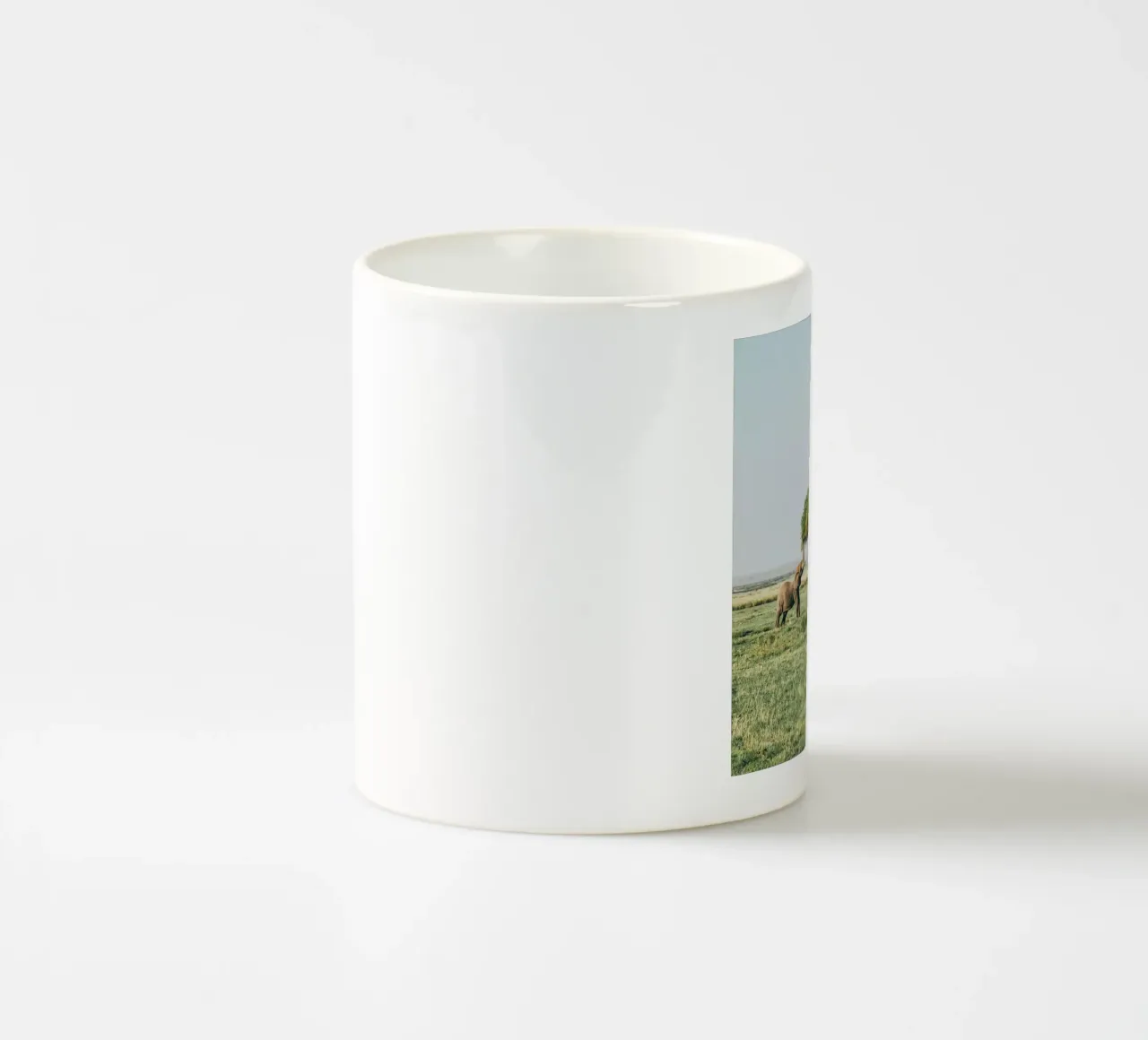 open field greenery tazza in ceramica da Horsire