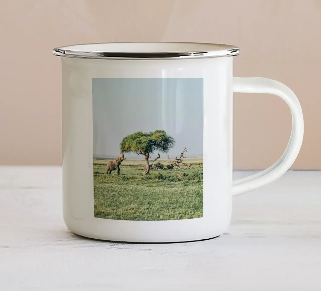 open field greenery tazza in smalto da Horsire