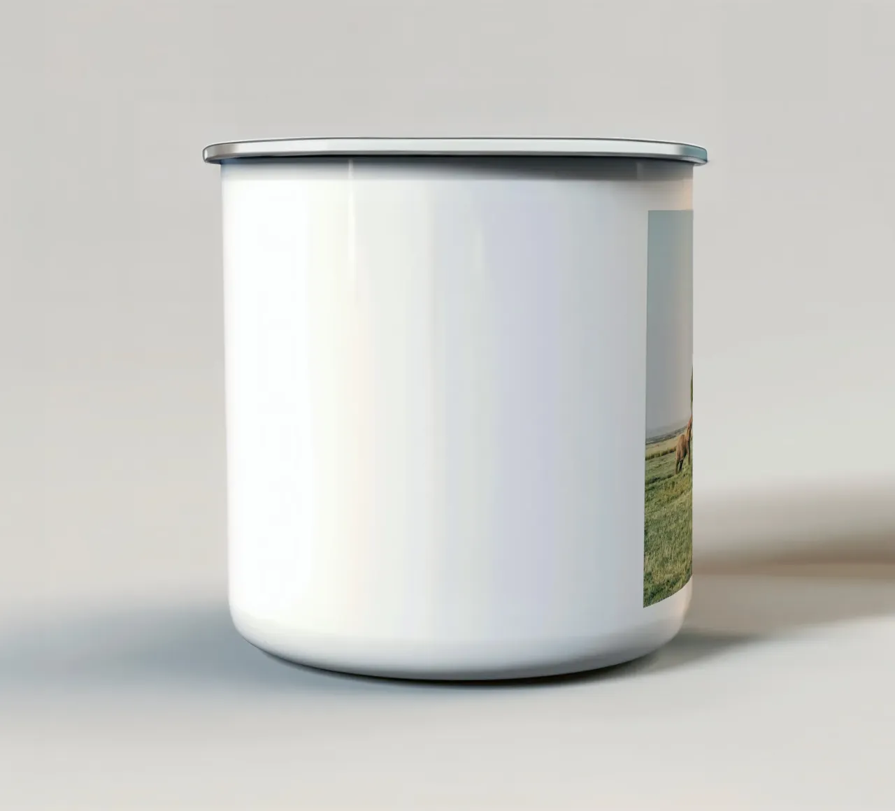 open field greenery tazza in smalto da Horsire