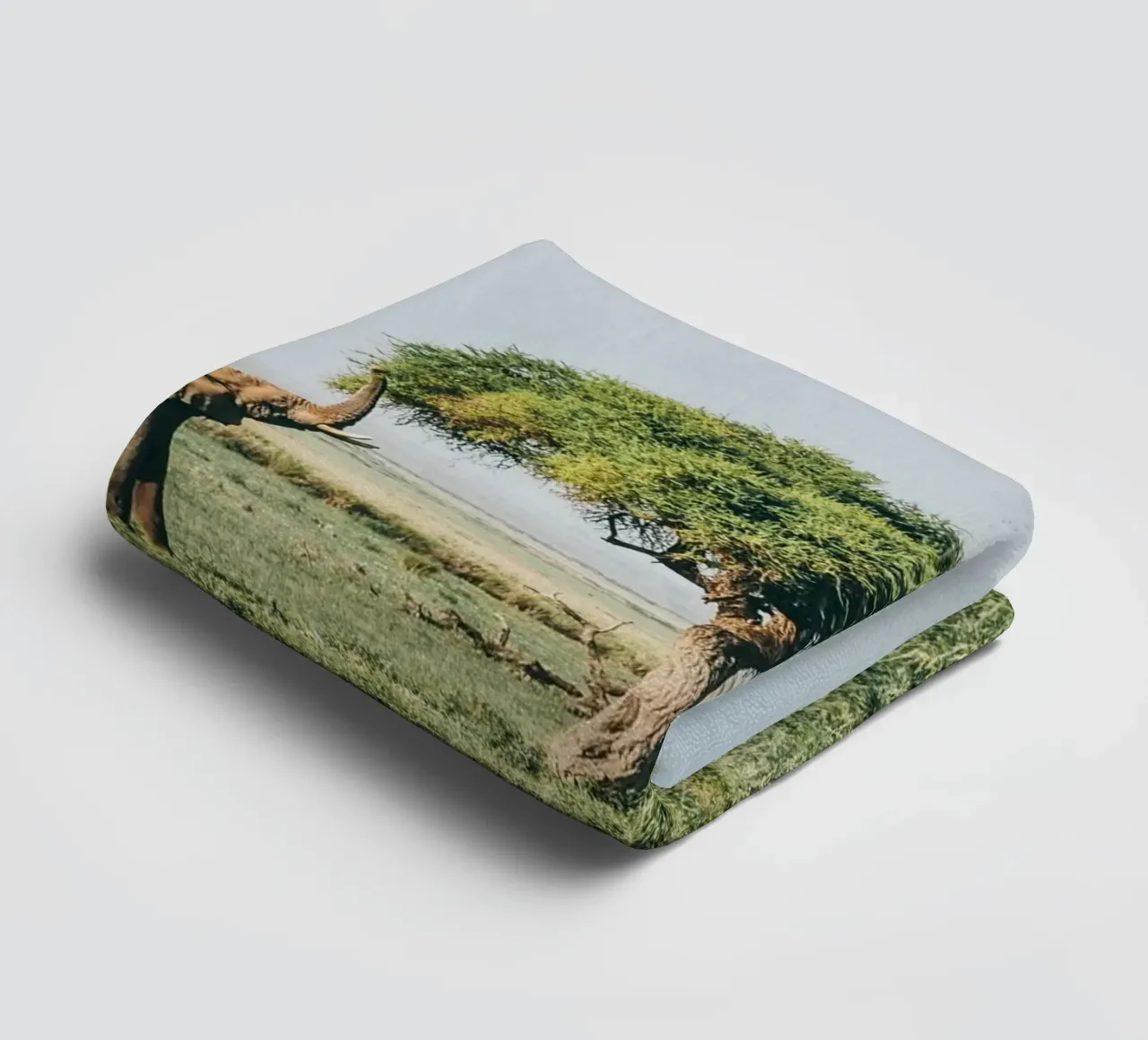 open field greenery towel by Horsire