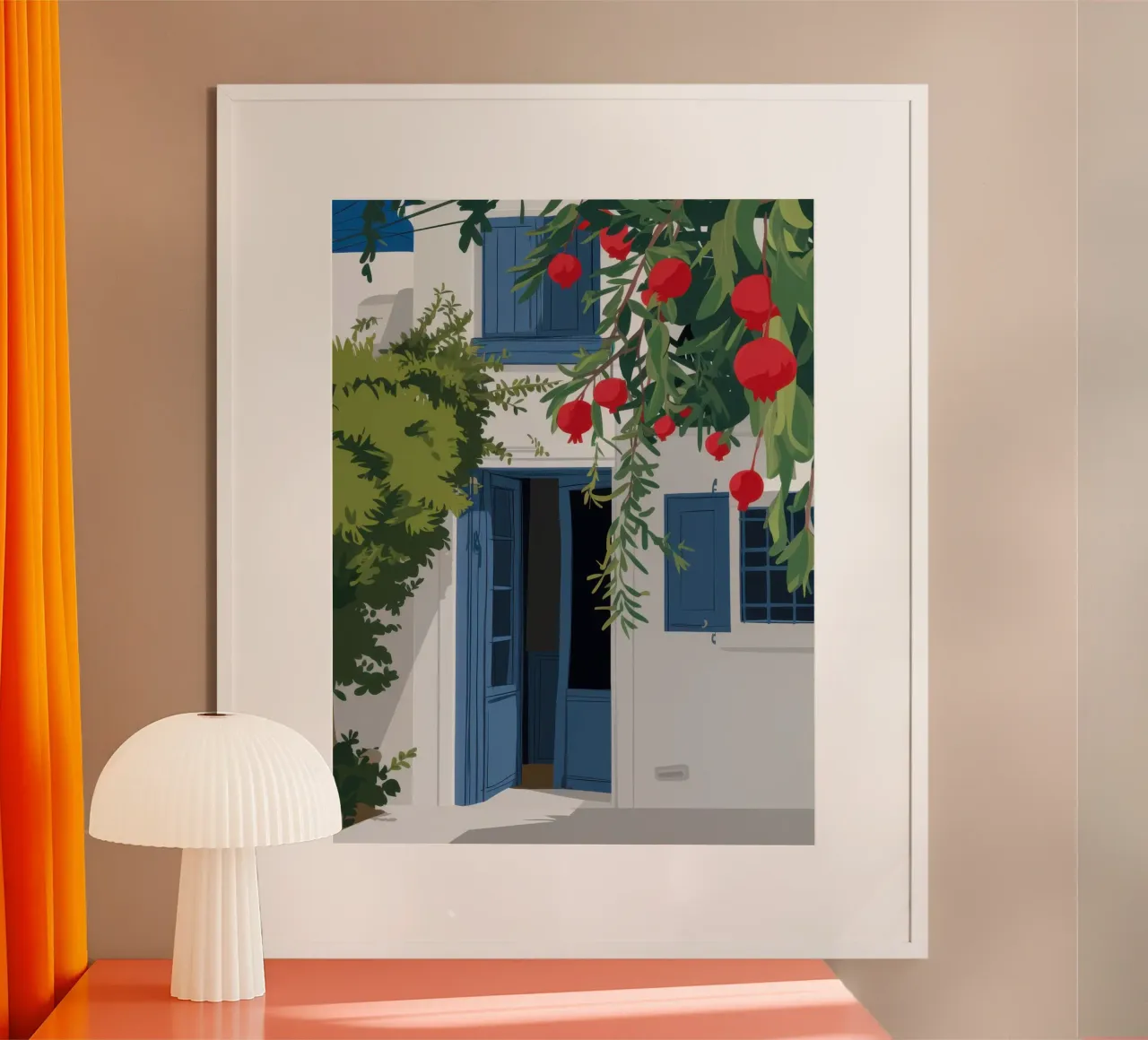 Mittelmeer-Zitronenbaum Poster mit Kunststoffrahmen von Frosh Pallete