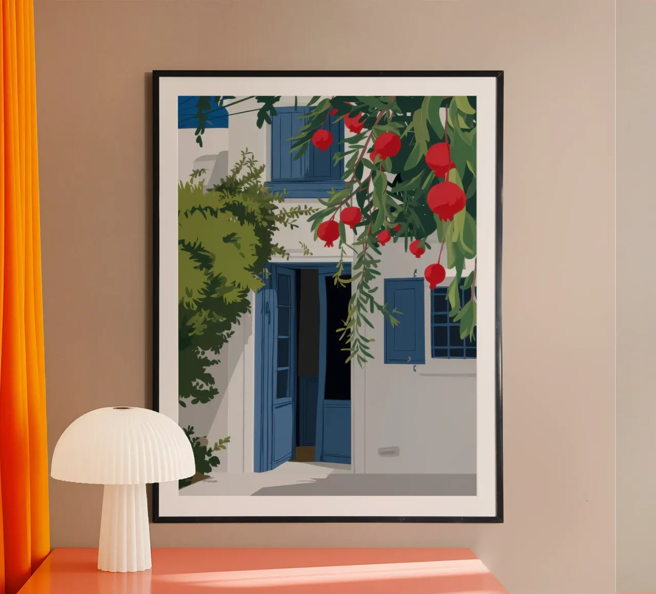 Mittelmeer-Zitronenbaum Poster mit Kunststoffrahmen von Frosh Pallete