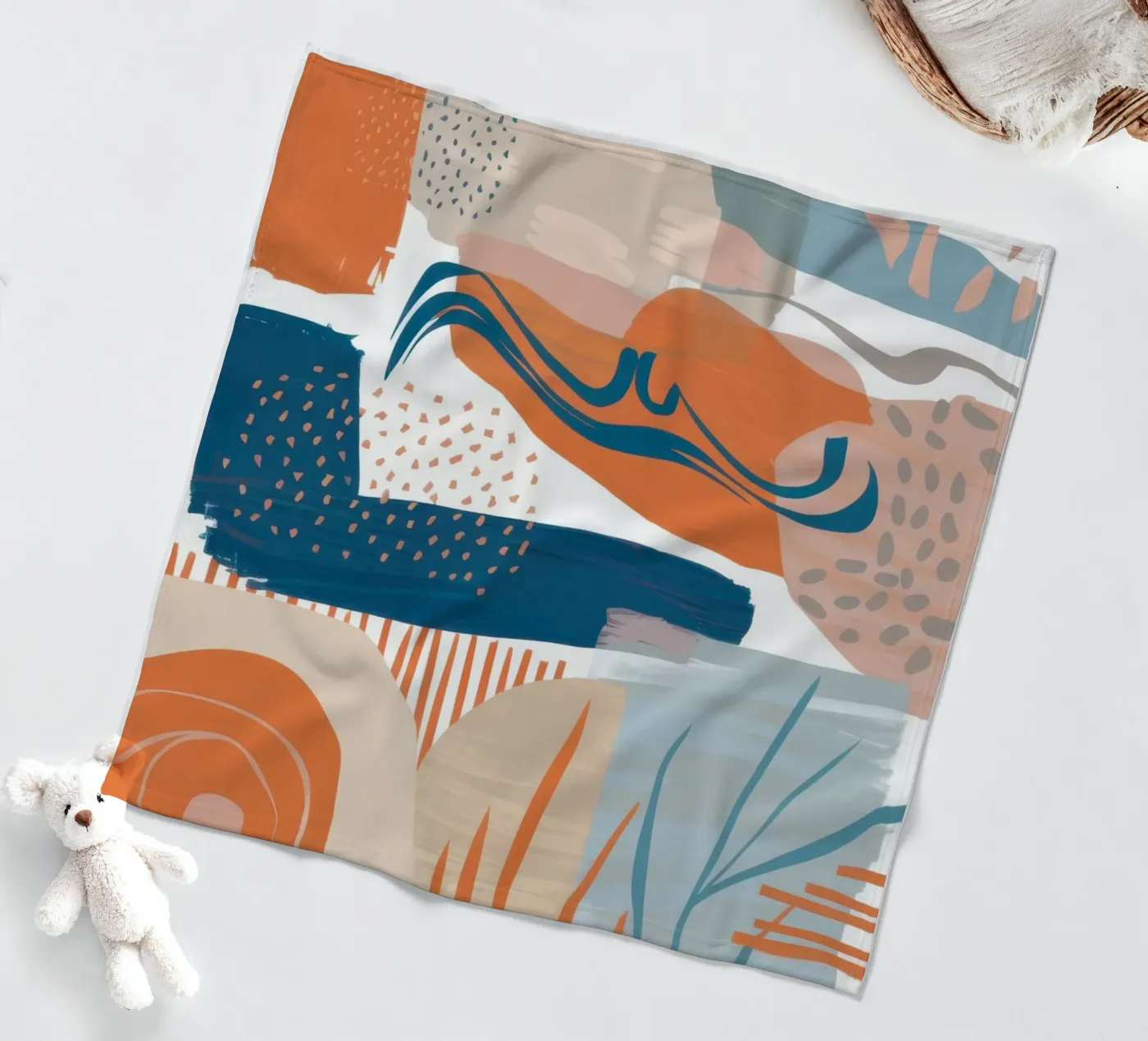 Boho Arch Composition Fleecedecke von Solar Paint