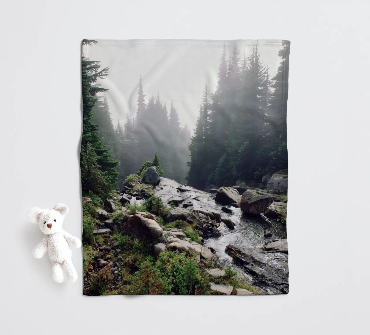 water flow nature coperta in pile da animal story home