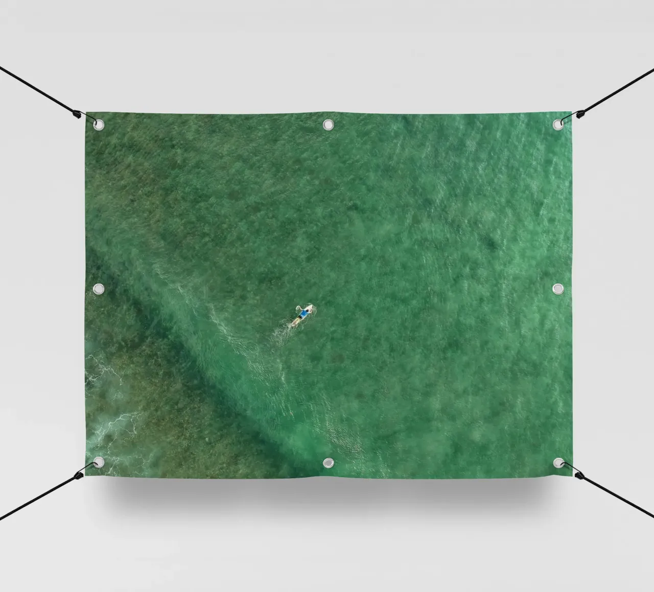 marine green telo in pvc da animal story home