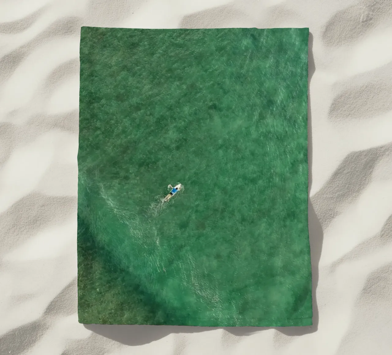 marine green beach towel by animal story home