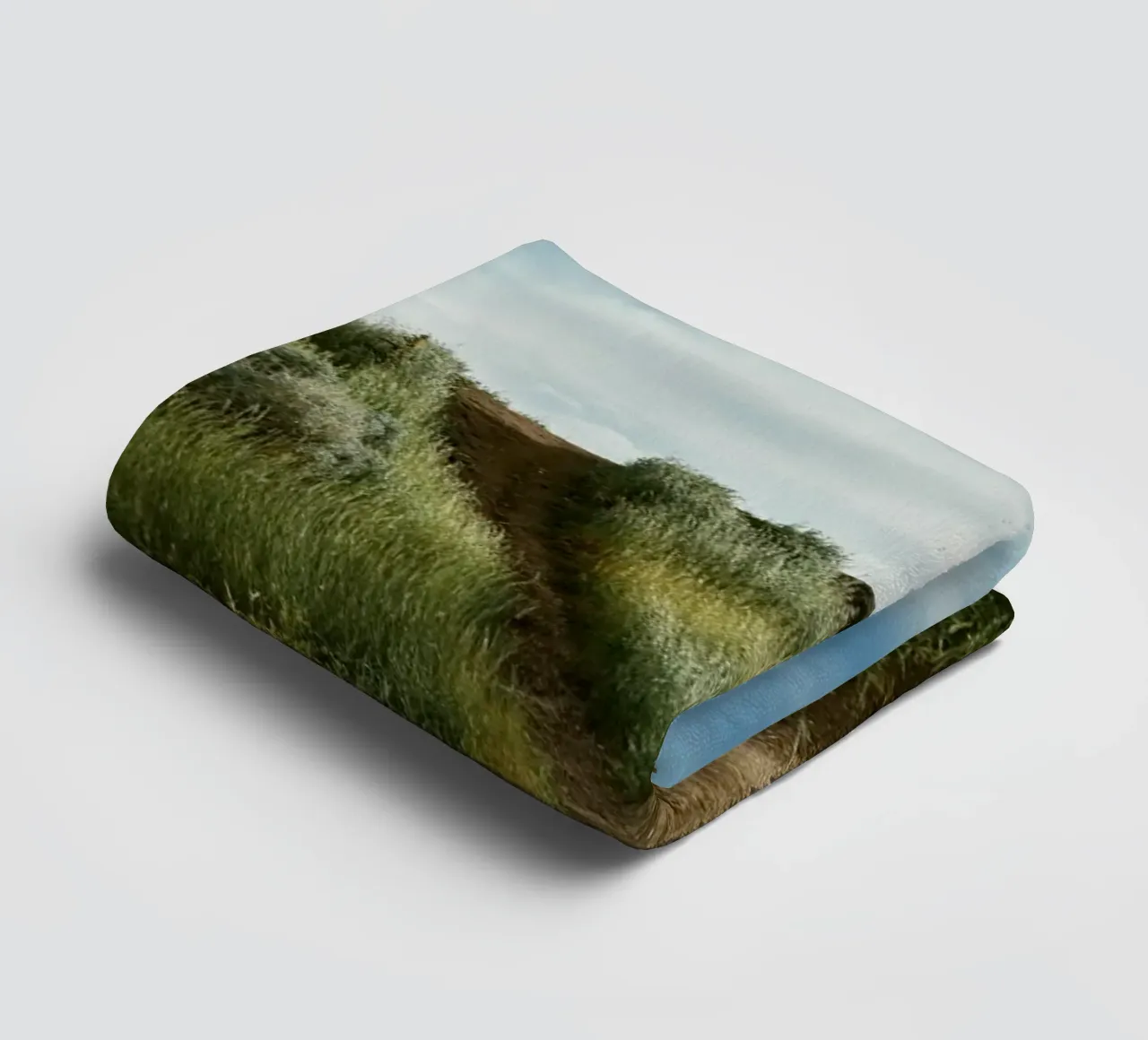 hiking path meadow field towel by animal story home