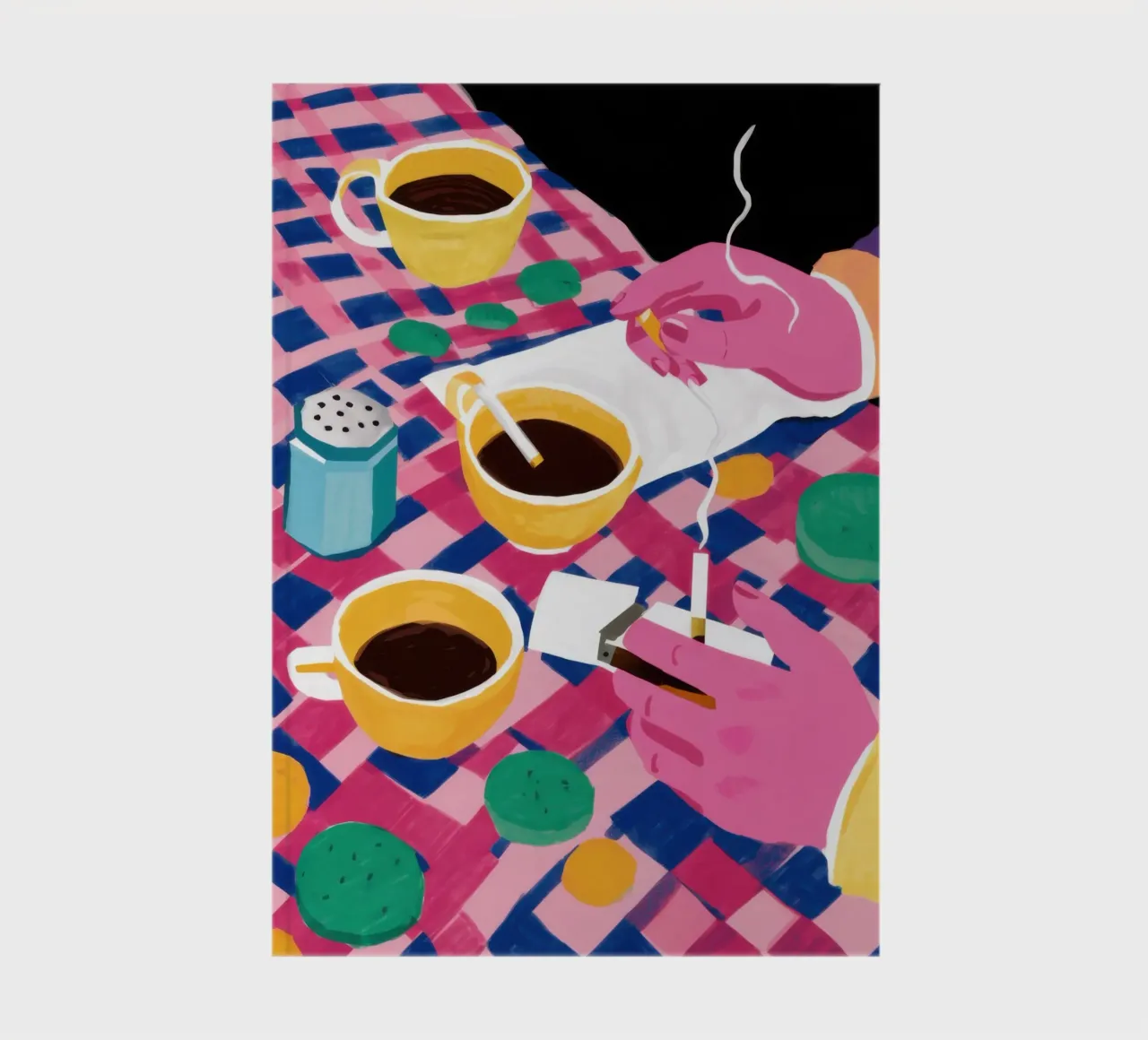 Tilted Coffee Date notebook by Solar Paint