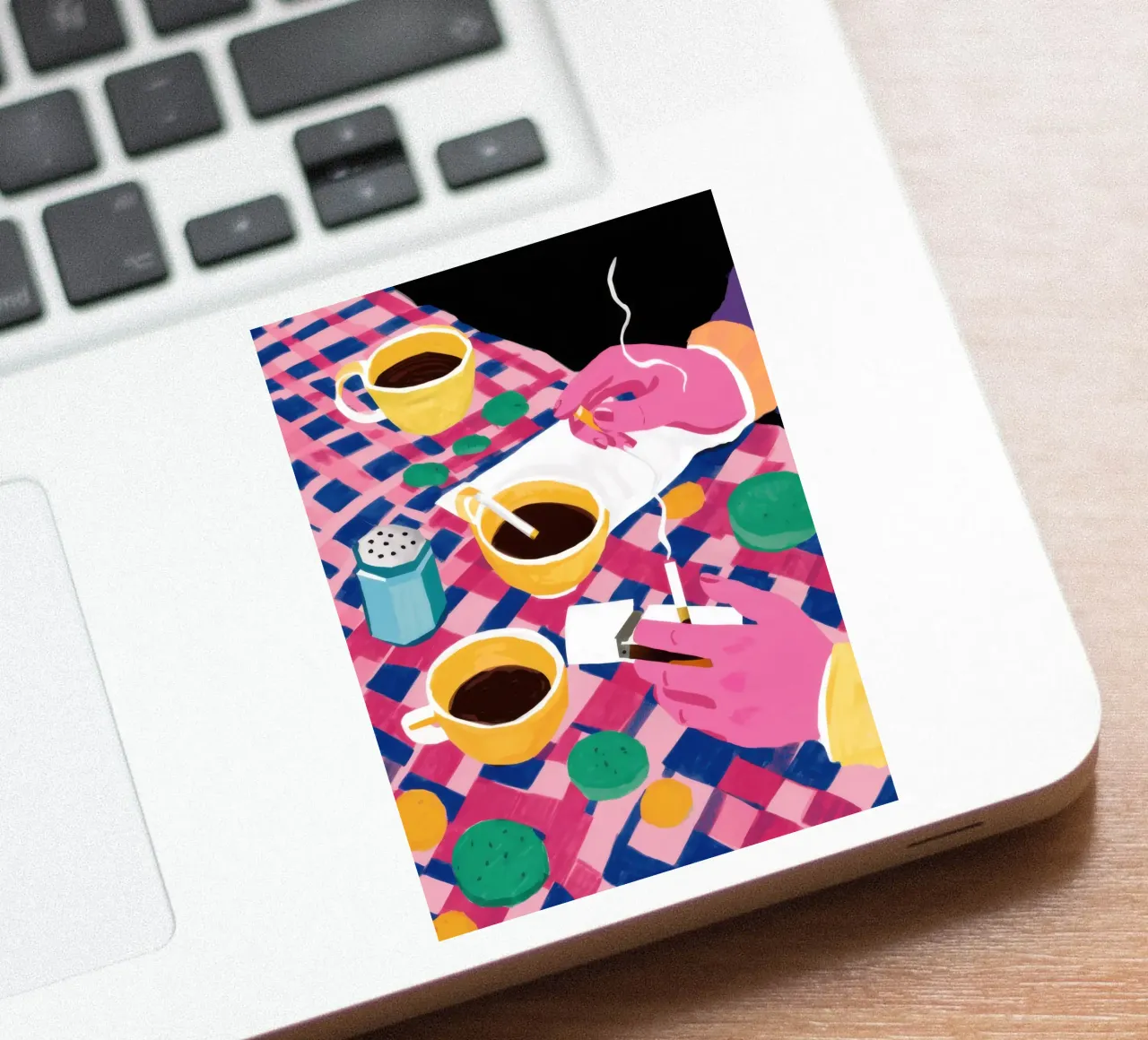Gekipptes Kaffee-Date Sticker von Solar Paint