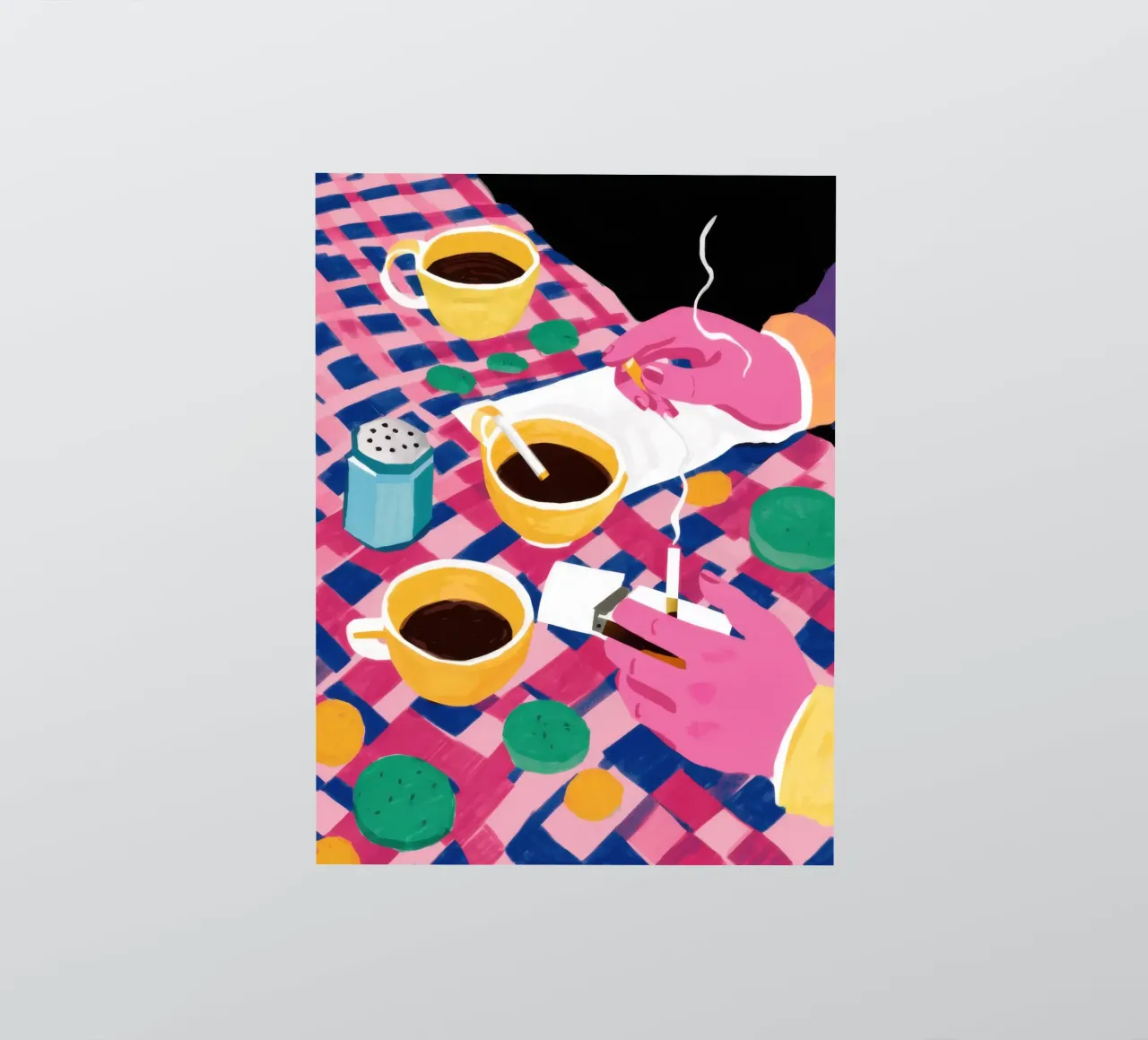 Gekipptes Kaffee-Date Sticker von Solar Paint