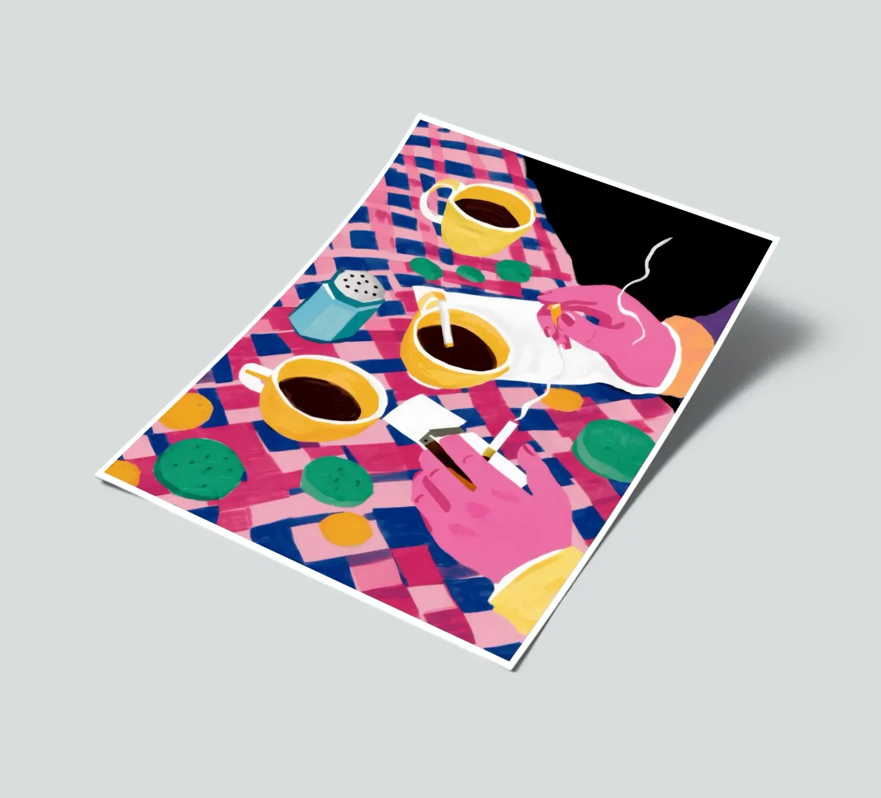 Gekipptes Kaffee-Date Stickerbogen von Solar Paint