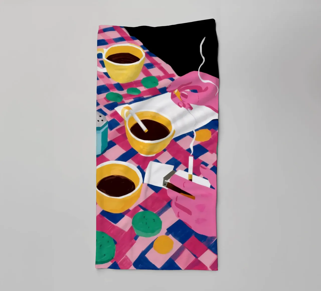 Gekipptes Kaffee-Date Handtuch von Solar Paint