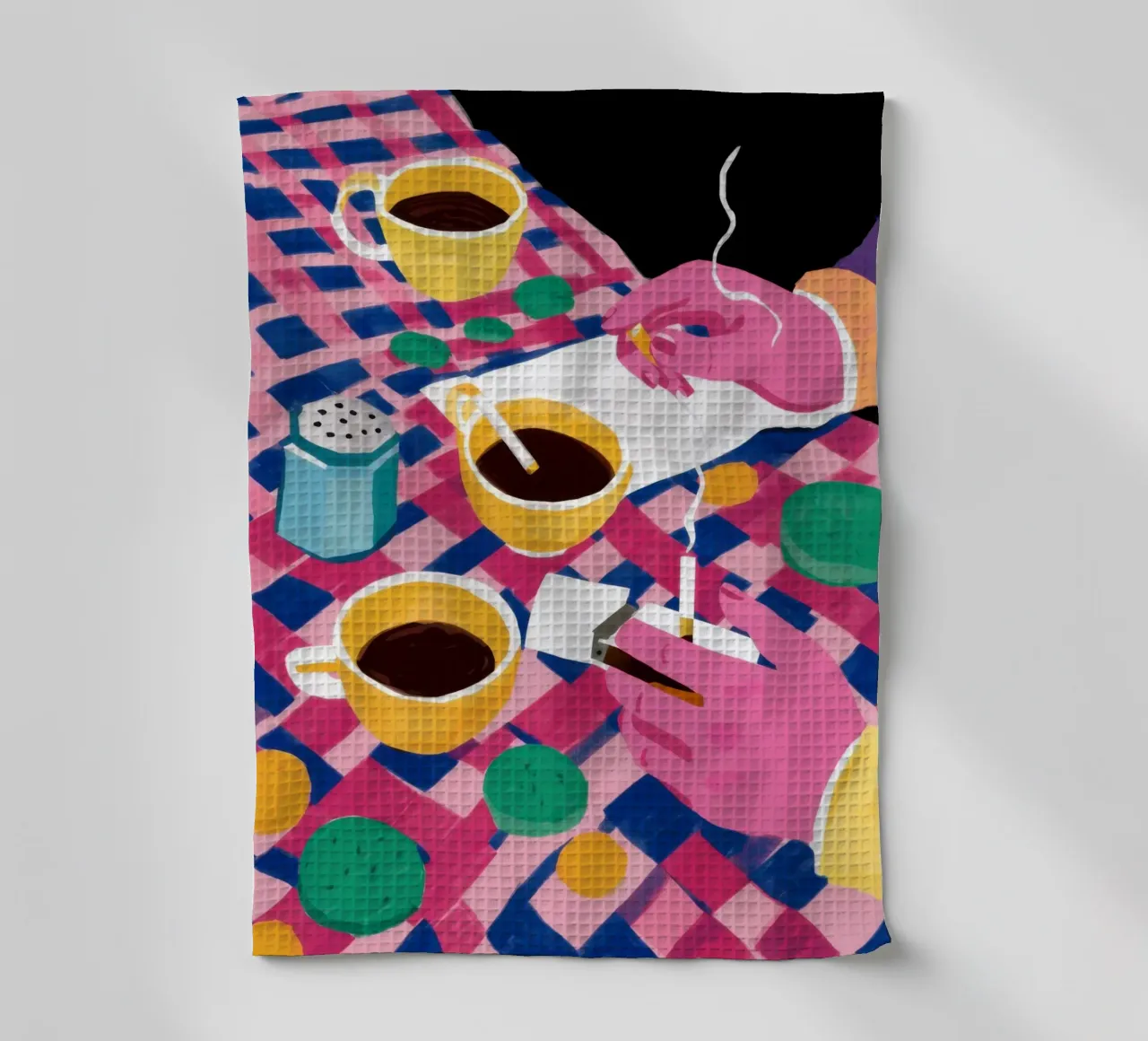 Gekipptes Kaffee-Date Geschirrtuch von Solar Paint