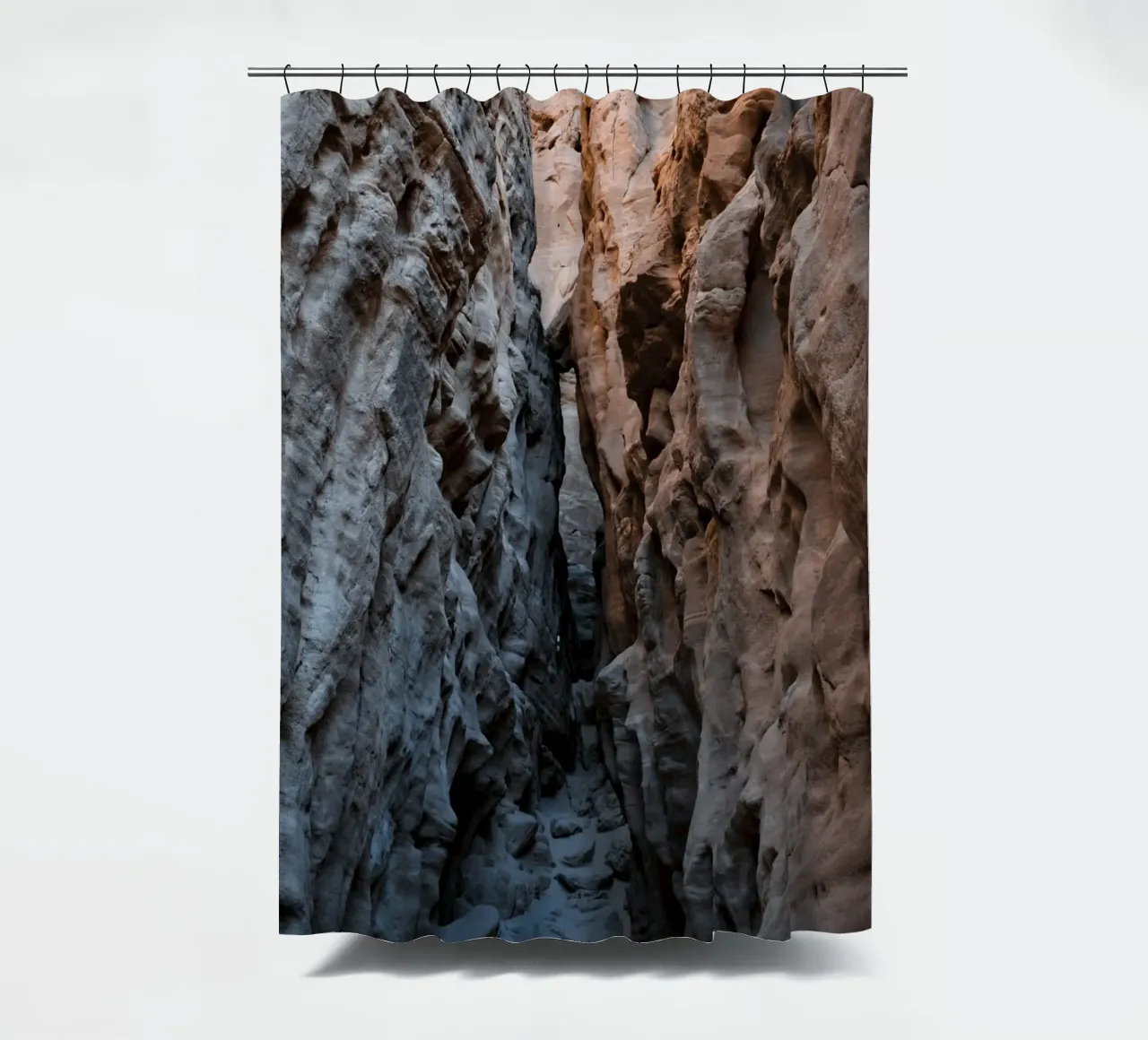 stone sunlight shadows shower curtain by animal story home