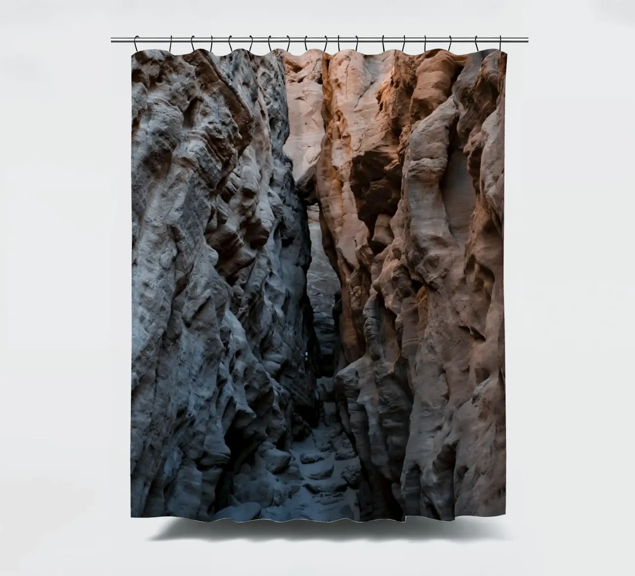 stone sunlight shadows shower curtain by animal story home