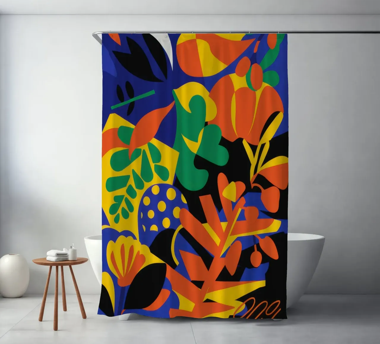 Fauvist Jungle Blaze tenda da doccia da Solar Paint