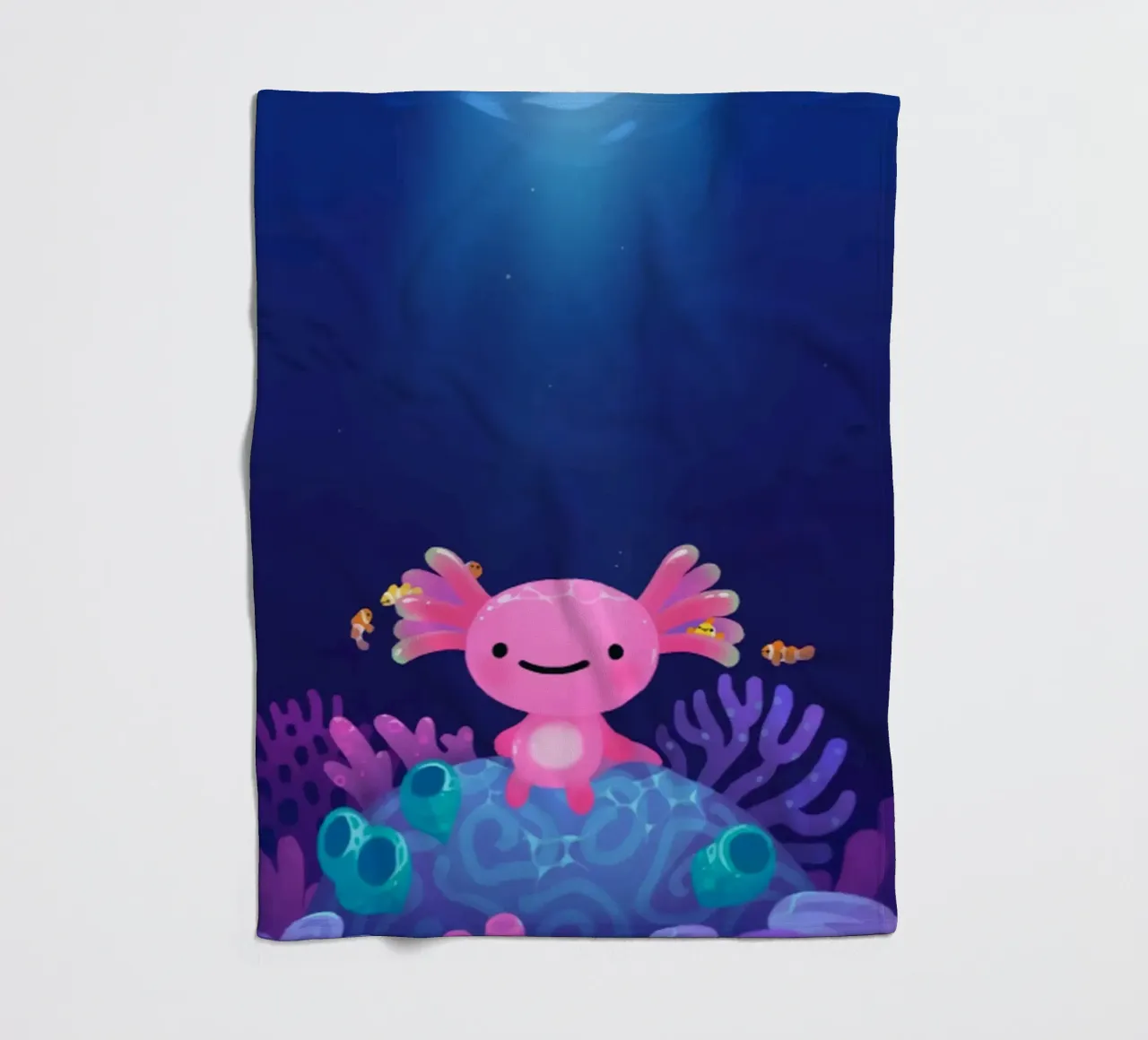 Axolotl corallino coperta in pile da eugene shop