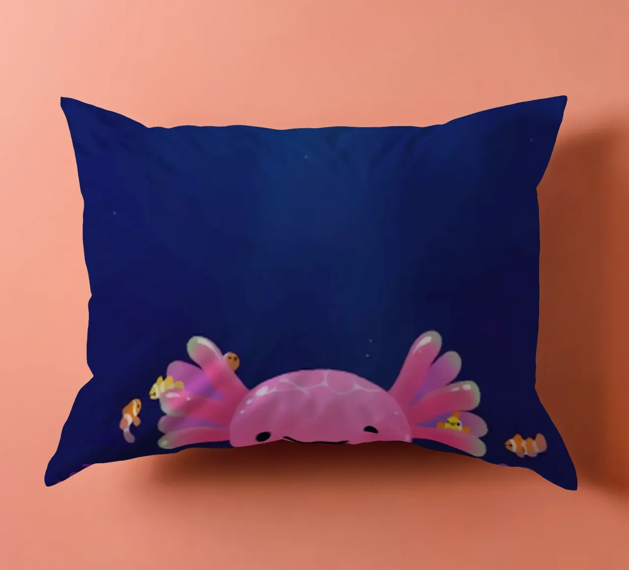 Axolotl corallino cuscino da eugene shop