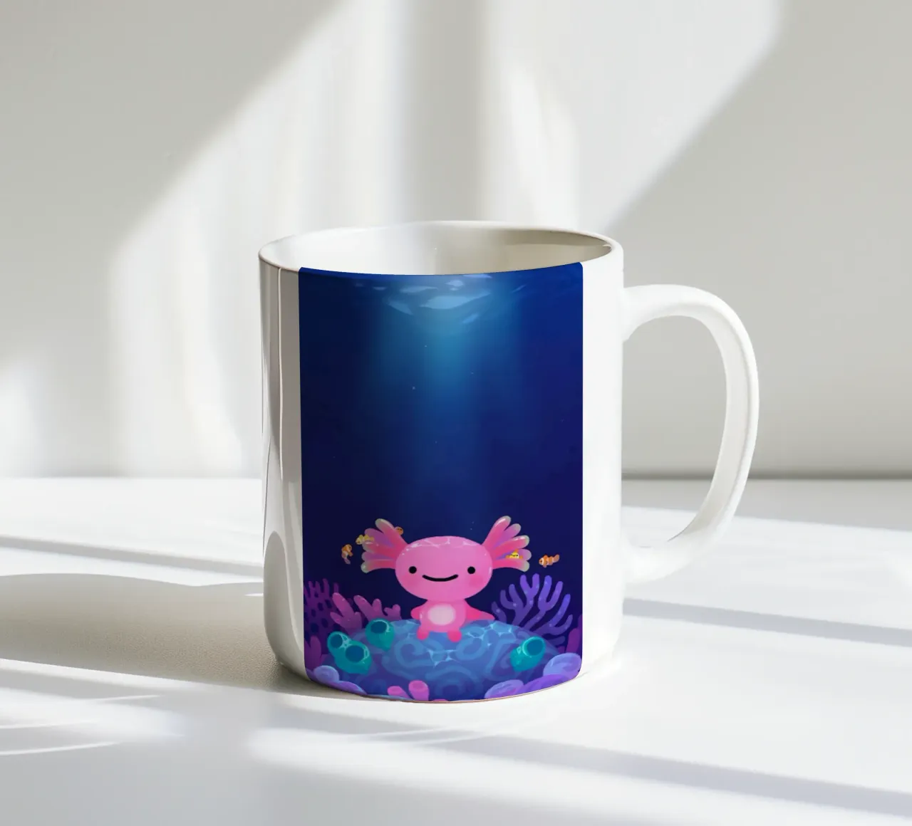 Axolotl corallino tazza in ceramica da eugene shop