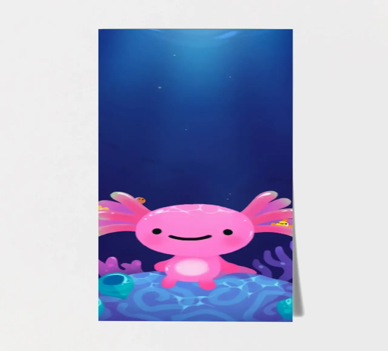 Axolotl corallino foglio adesivo da eugene shop