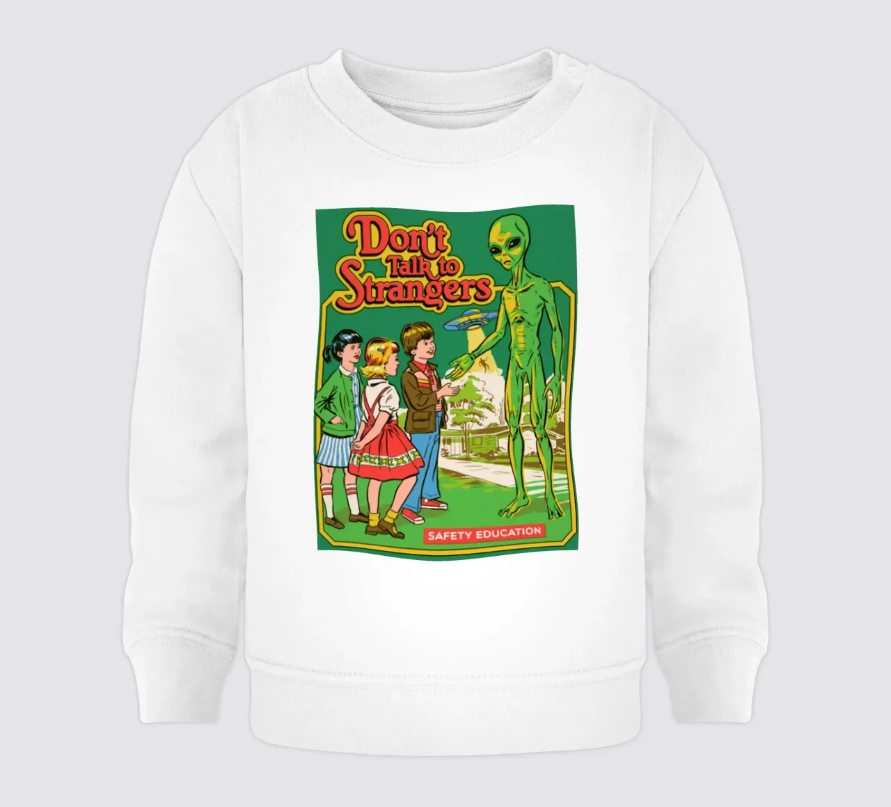 Non parlare con gli sconosciuti felpa neonato da eugene shop