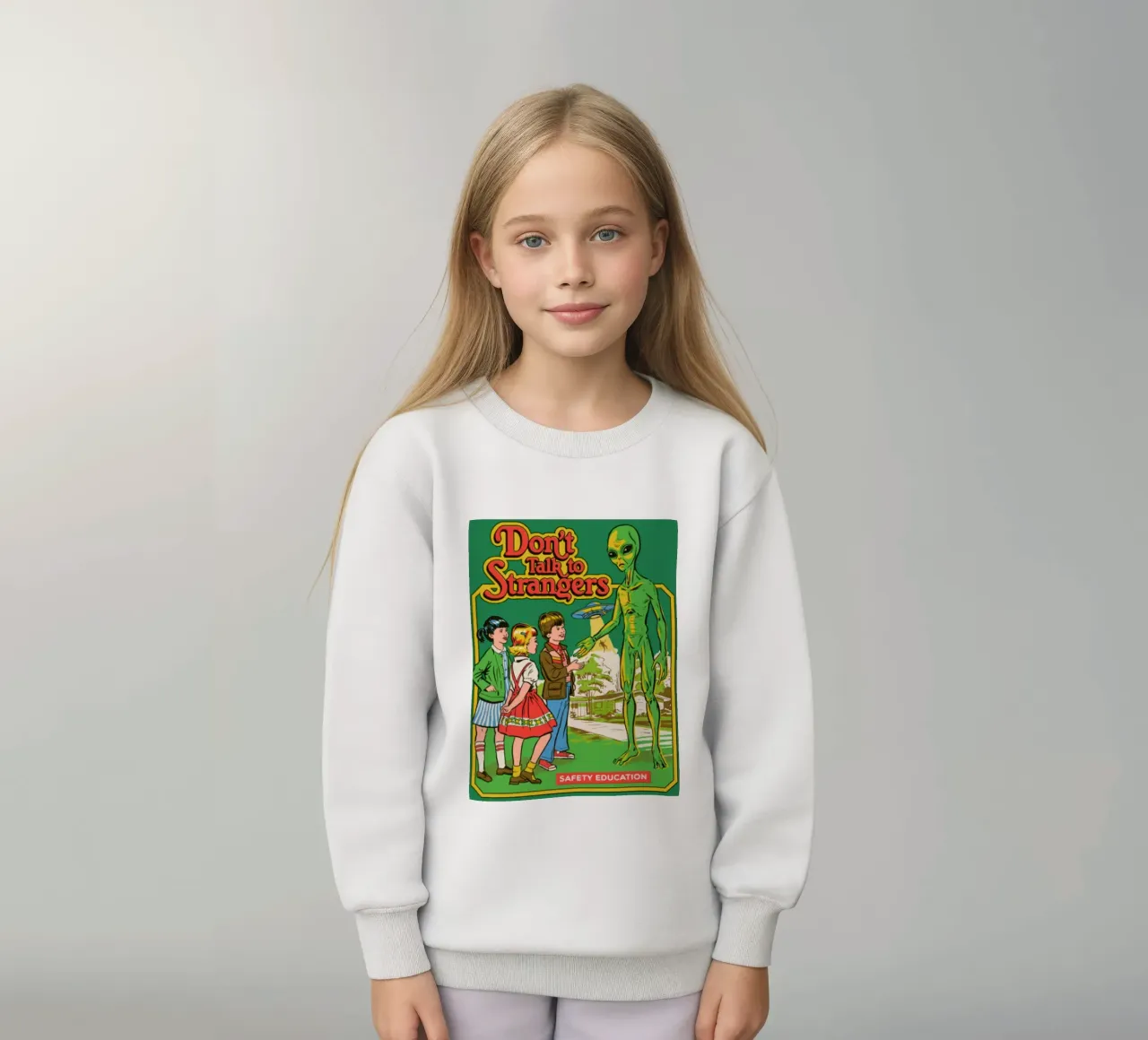Non parlare con gli sconosciuti felpa bambino da eugene shop