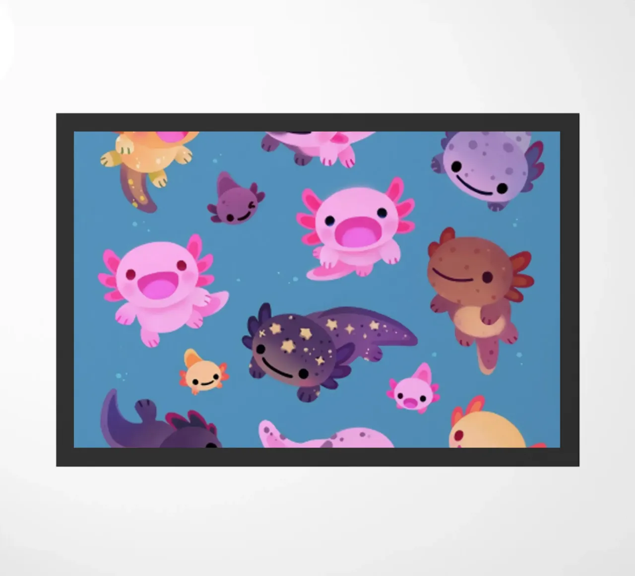 Axolotl felice - blu zerbino da eugene shop