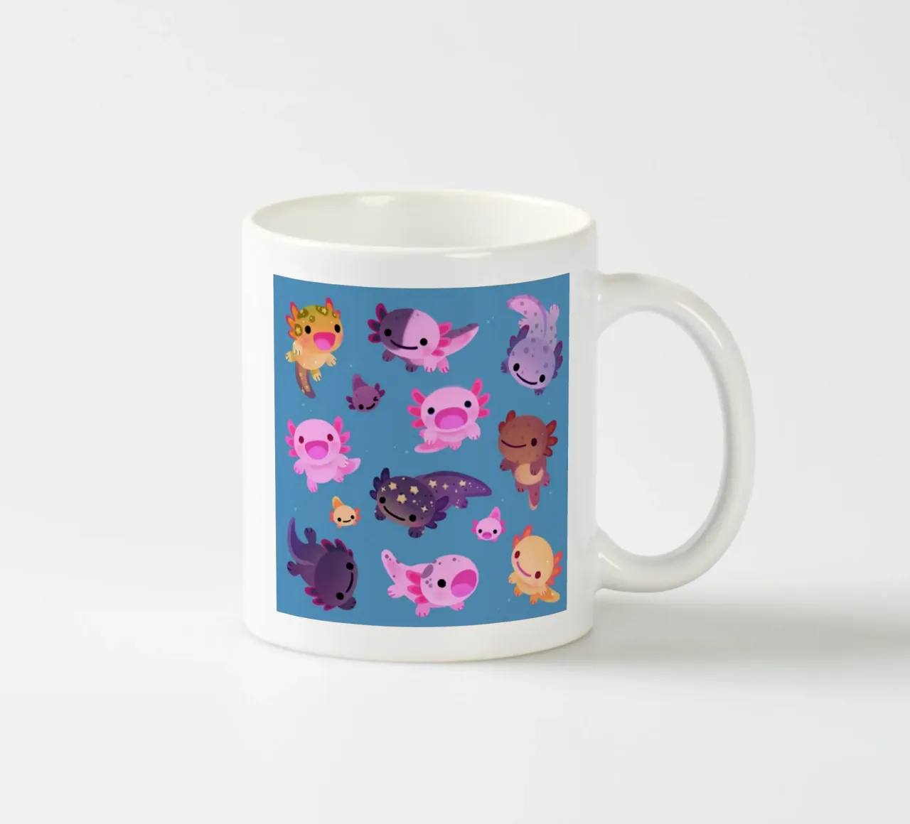 Axolotl felice - blu tazza in ceramica da eugene shop